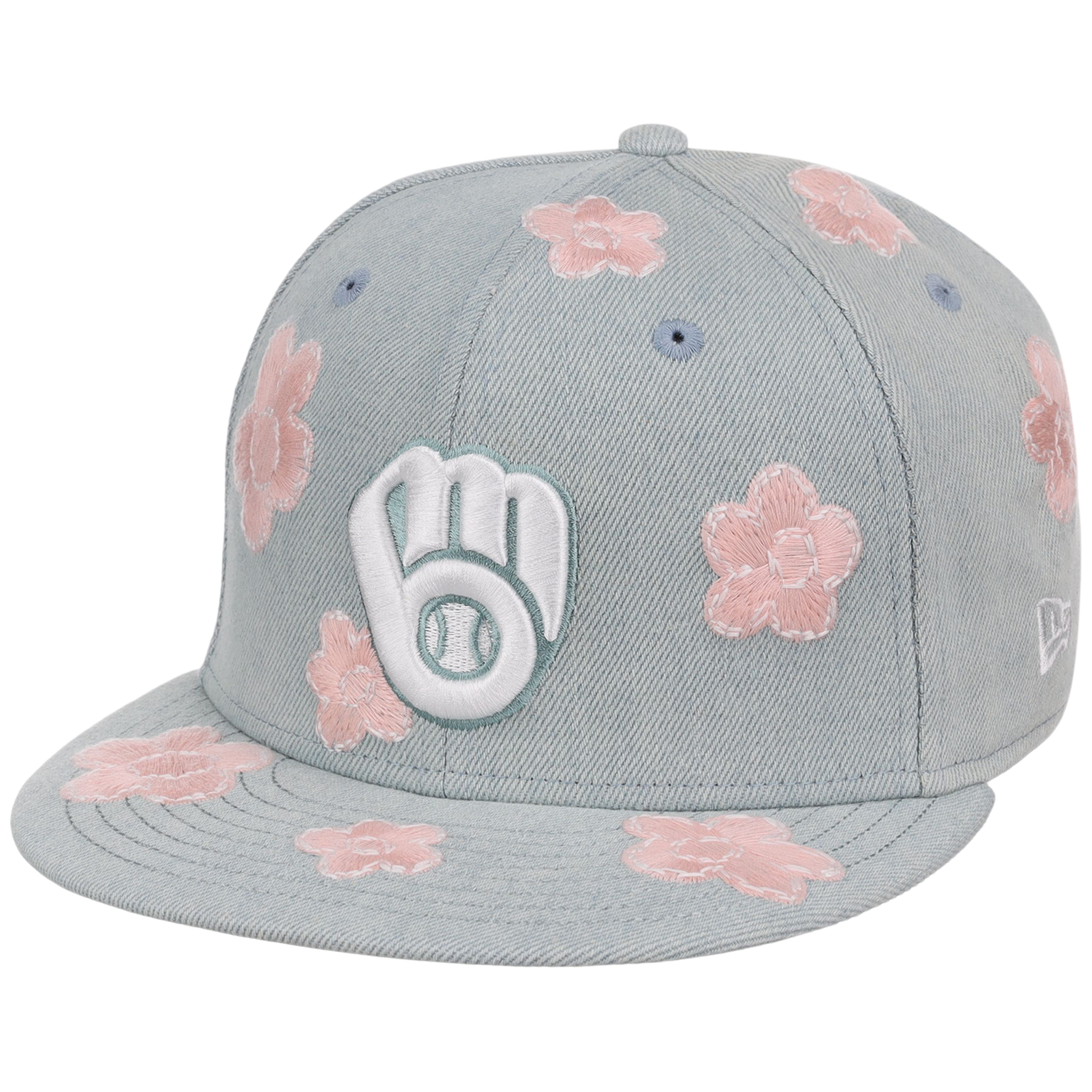 Milwaukee Brewers MLB Denim Flower New Era 59FIFTY
