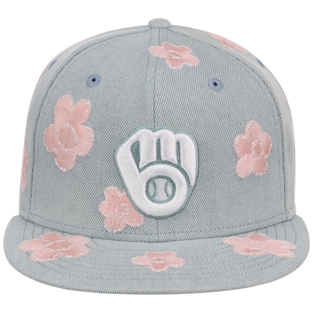 Milwaukee Brewers MLB Denim Flower New Era 59FIFTY