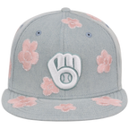 Milwaukee Brewers MLB Denim Flower New Era 59FIFTY