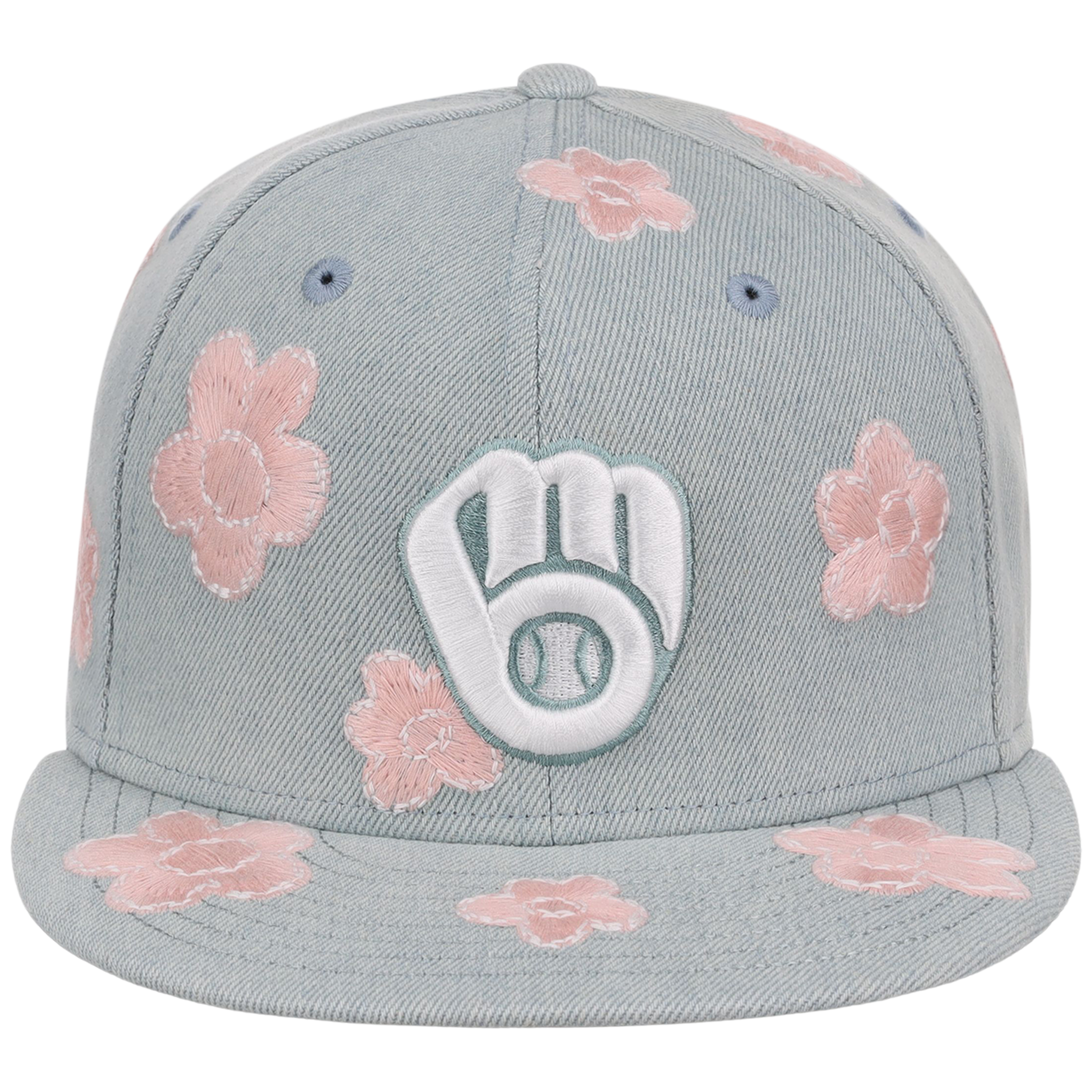 Milwaukee Brewers MLB Denim Flower New Era 59FIFTY