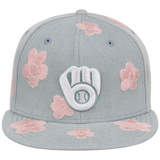 Milwaukee Brewers MLB Denim Flower New Era 59FIFTY