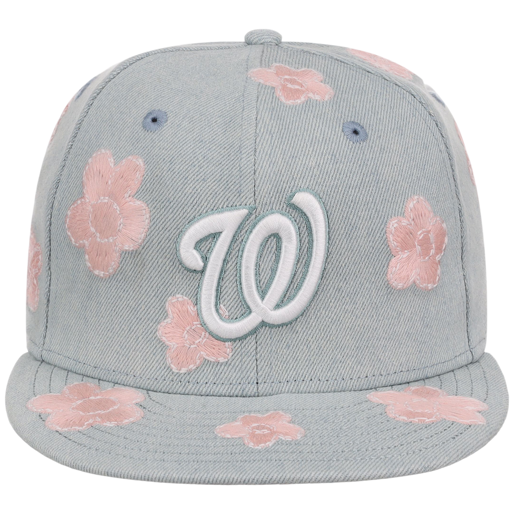Washington Nationals MLB Denim Flower New Era 59FIFTY