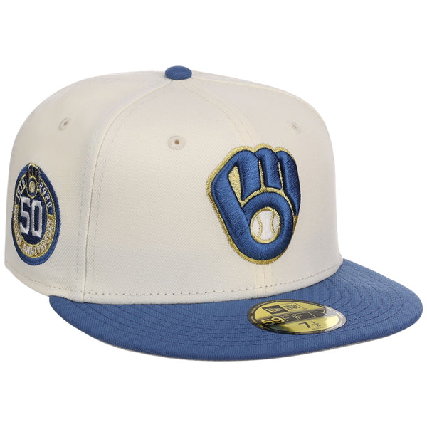 Milwaukee Brewers MLB Chrome Indigo 59FIFTY
