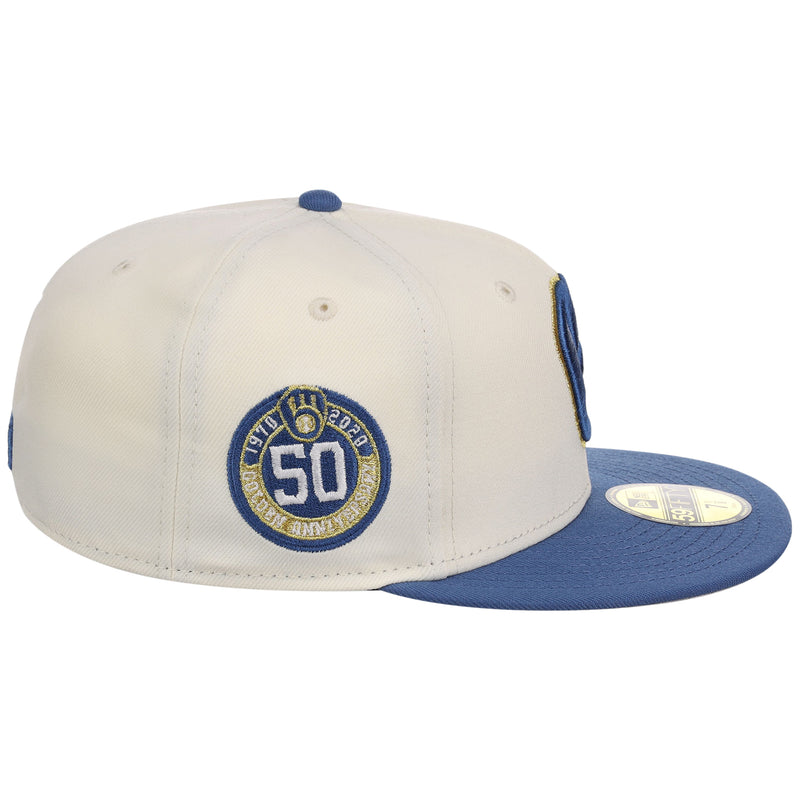 Milwaukee Brewers MLB Chrome Indigo 59FIFTY