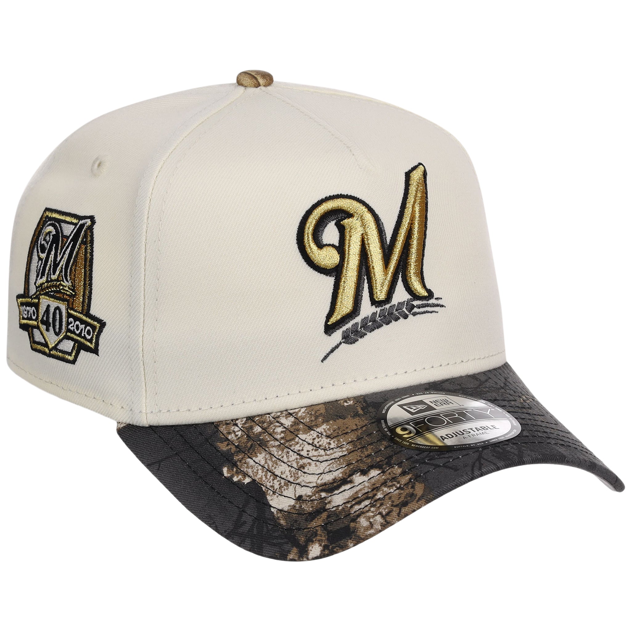 Milwaukee Brewers MLB Black Realtree Chrome New Era 9FORTY
