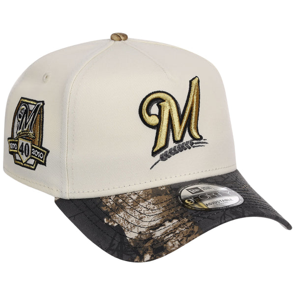 Milwaukee Brewers MLB Black Realtree Chrome New Era 9FORTY