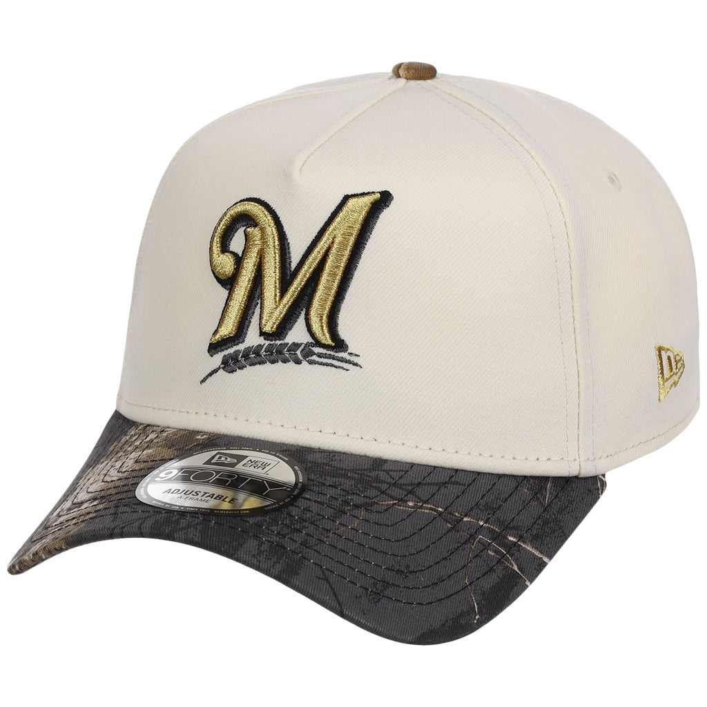 Milwaukee Brewers MLB Black Realtree Chrome New Era 9FORTY