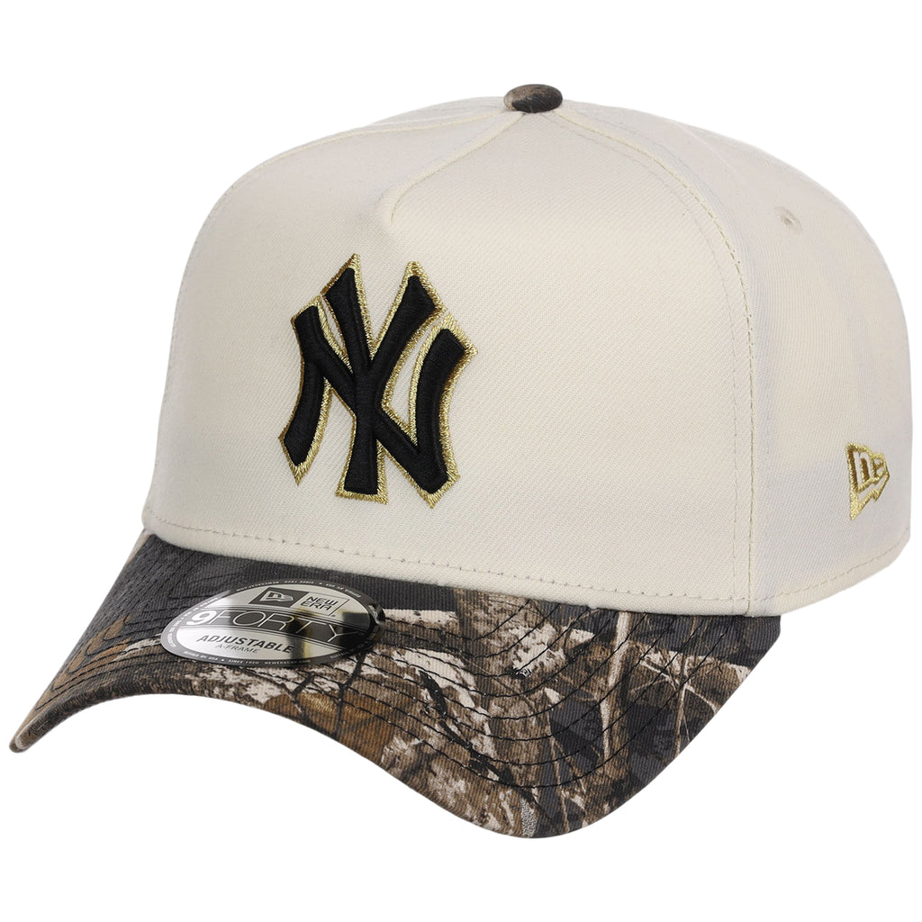 New York Yankees MLB Black Realtree Chrome New Era 9FORTY
