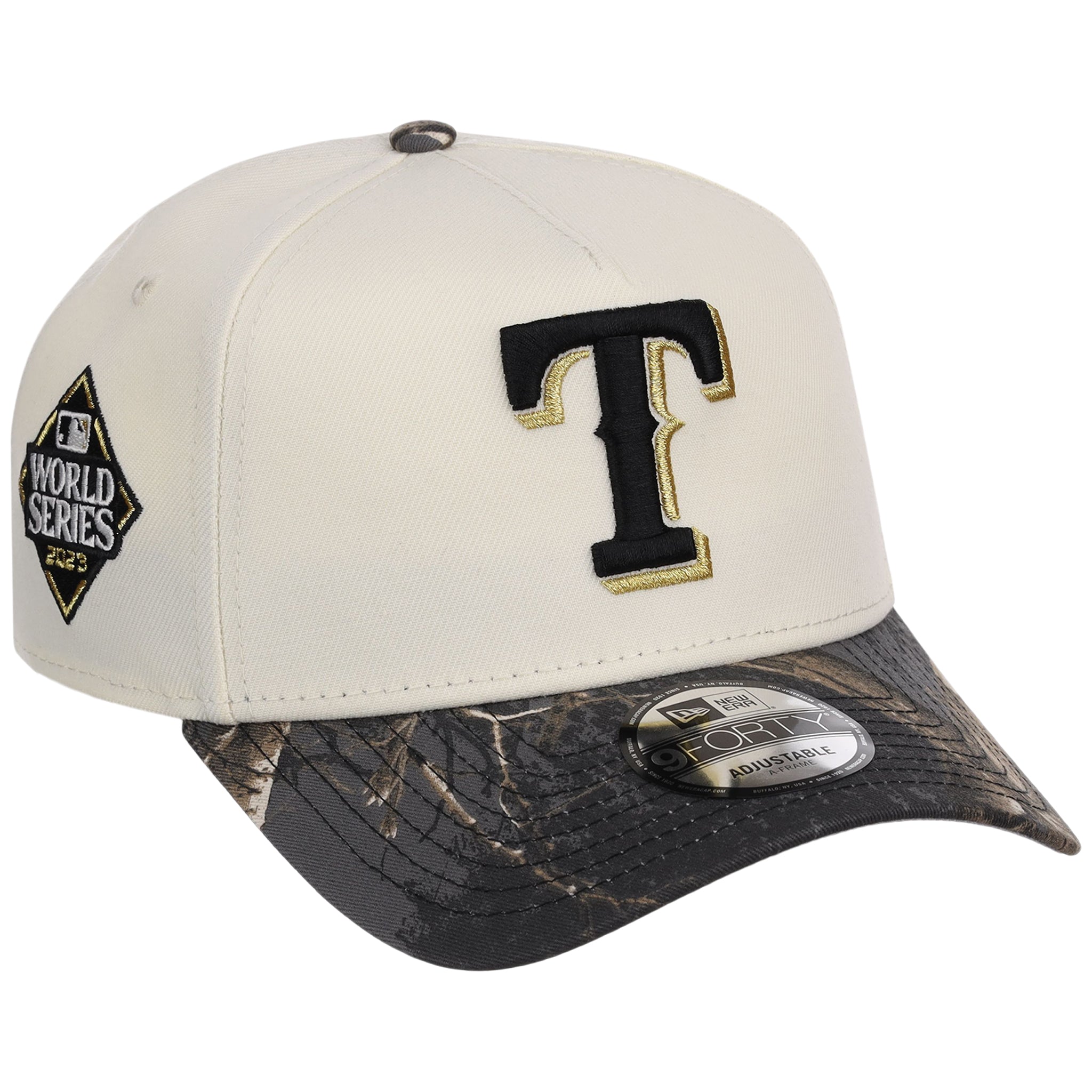 Texas Rangers MLB Black Realtree Chrome New Era 9FORTY