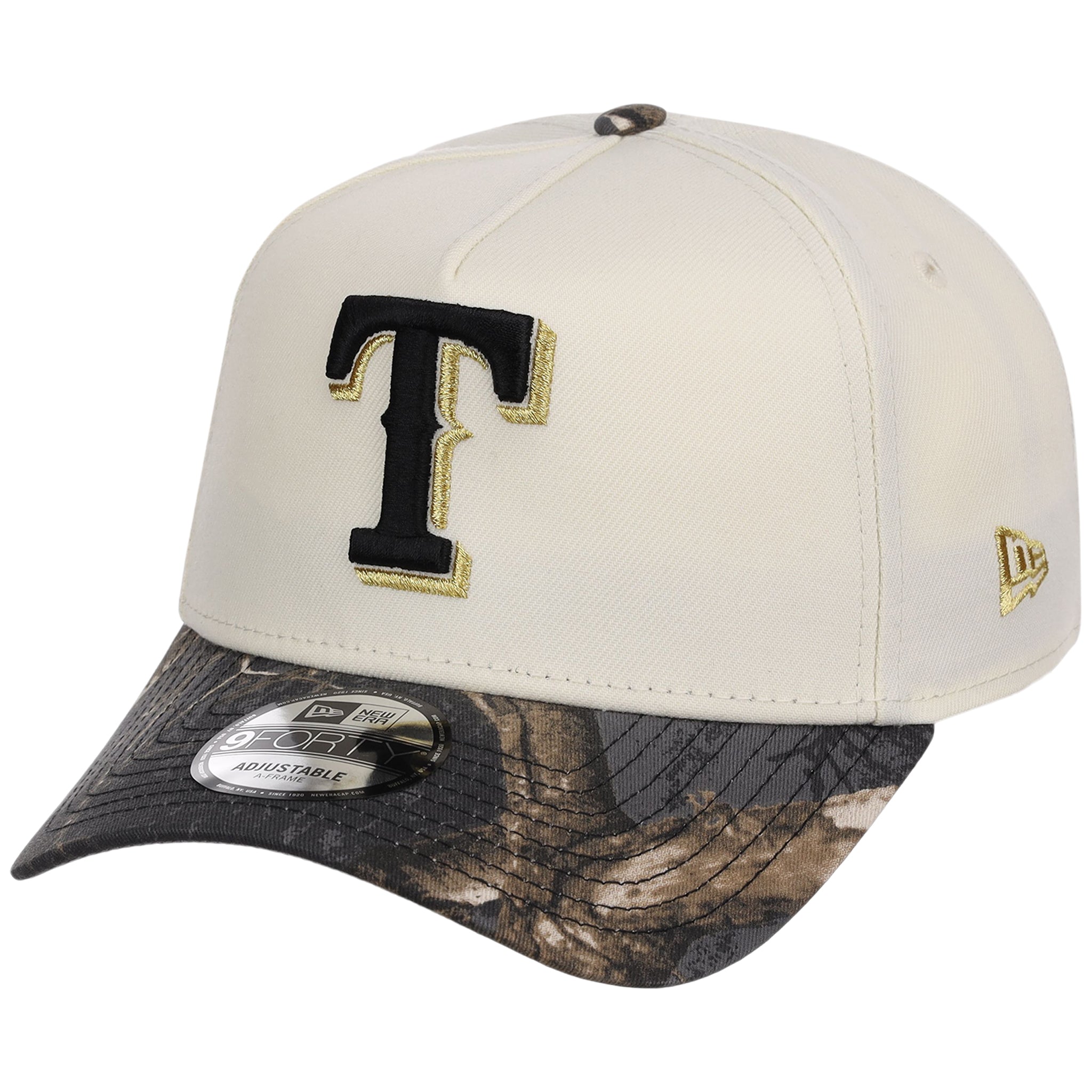 Texas Rangers MLB Black Realtree Chrome New Era 9FORTY
