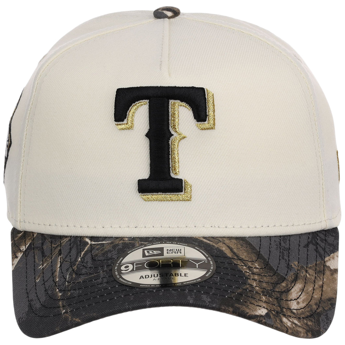 Texas Rangers MLB Black Realtree Chrome New Era 9FORTY