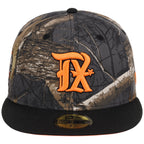 Texas Rangers MLB Black Realtree 'Flame' New Era 59FIFTY