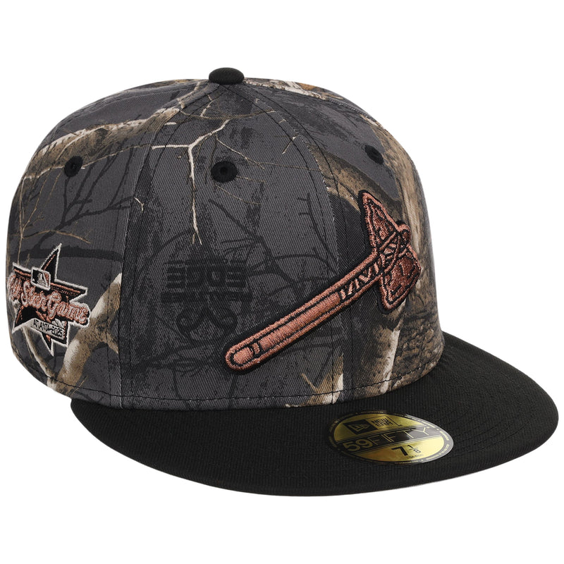 Atlanta Braves MLB Black Realtree 2-TONE Black & Copper New Era 59FIFTY