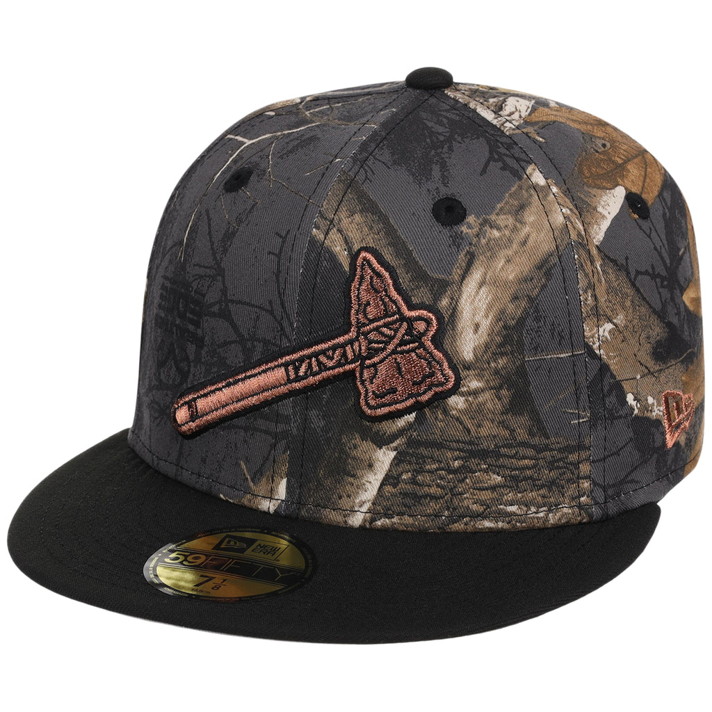 Atlanta Braves MLB Black Realtree 2-TONE Black & Copper New Era 59FIFTY