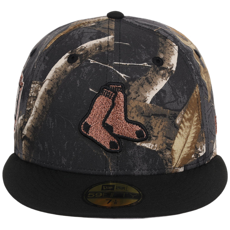Boston Red Sox MLB Black Realtree 2-TONE Black & Copper New Era 59FIFTY