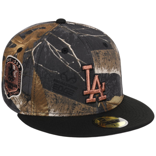 Los Angeles Dodgers MLB Black Realtree 2-TONE Black & Copper New Era 59FIFTY