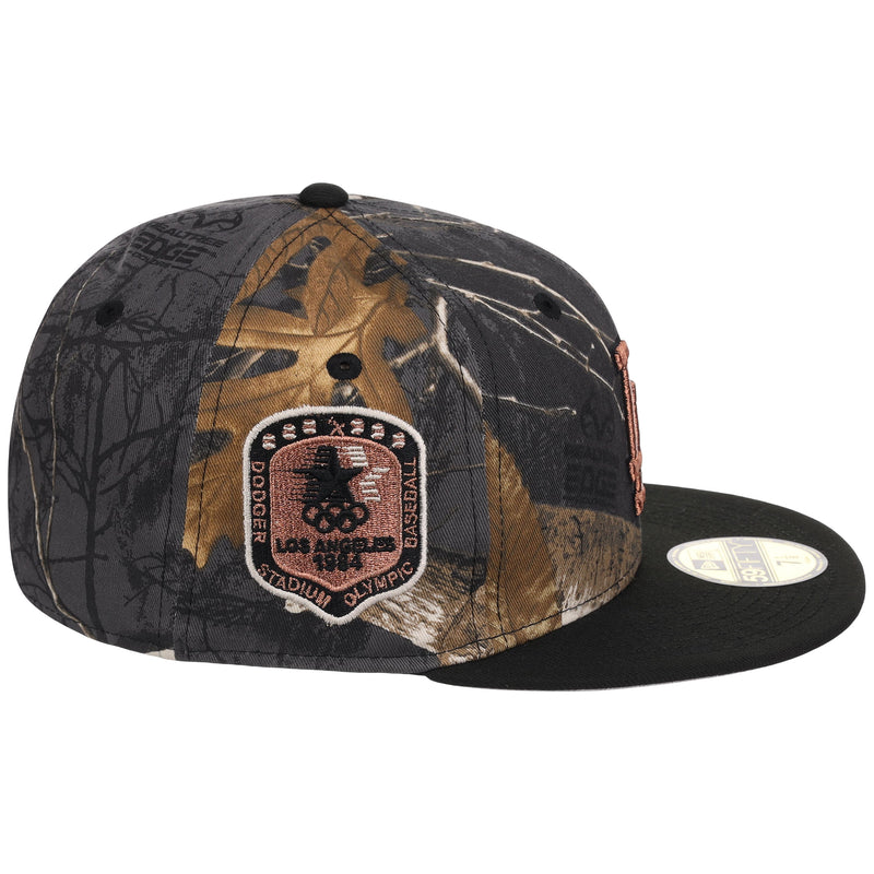 Los Angeles Dodgers MLB Black Realtree 2-TONE Black & Copper New Era 59FIFTY