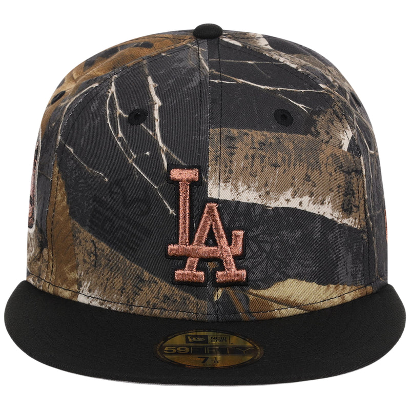 Los Angeles Dodgers MLB Black Realtree 2-TONE Black & Copper New Era 59FIFTY