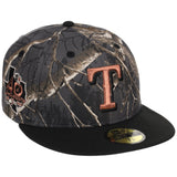 Texas Rangers MLB Black Realtree 2-TONE Black & Copper New Era 59FIFTY