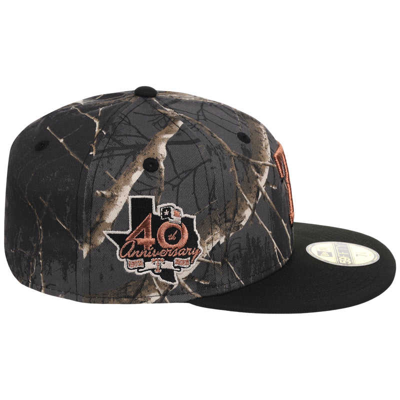 Texas Rangers MLB Black Realtree 2-TONE Black & Copper New Era 59FIFTY