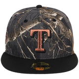 Texas Rangers MLB Black Realtree 2-TONE Black & Copper New Era 59FIFTY