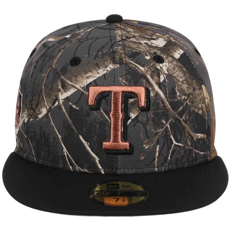 Texas Rangers MLB Black Realtree 2-TONE Black & Copper New Era 59FIFTY