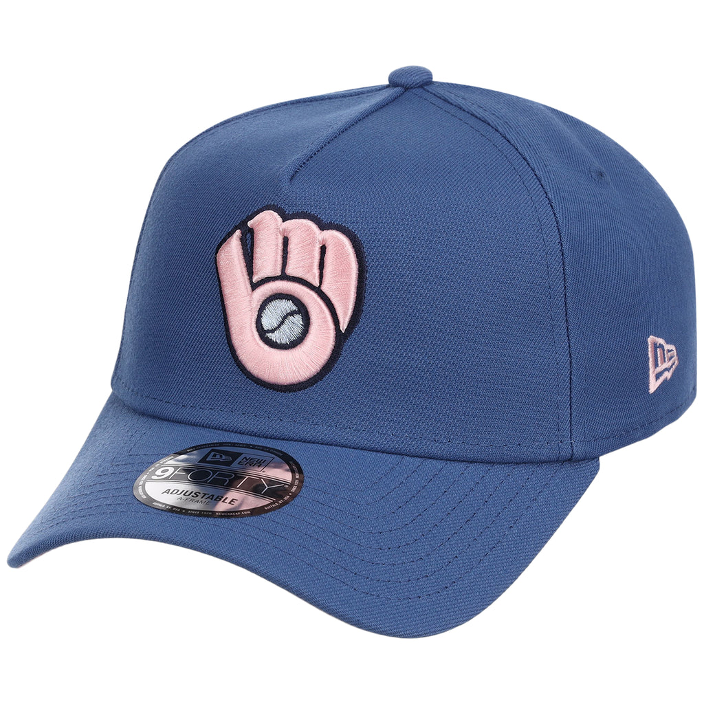 Milwaukee Brewers MLB Pink Indigo New Era 9FORTY