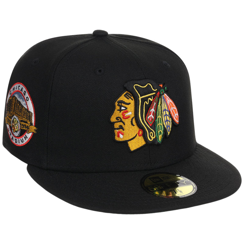 Chicago Blackhawks NHL Black Dome New Era 59FIFTY – LidsHatDrop