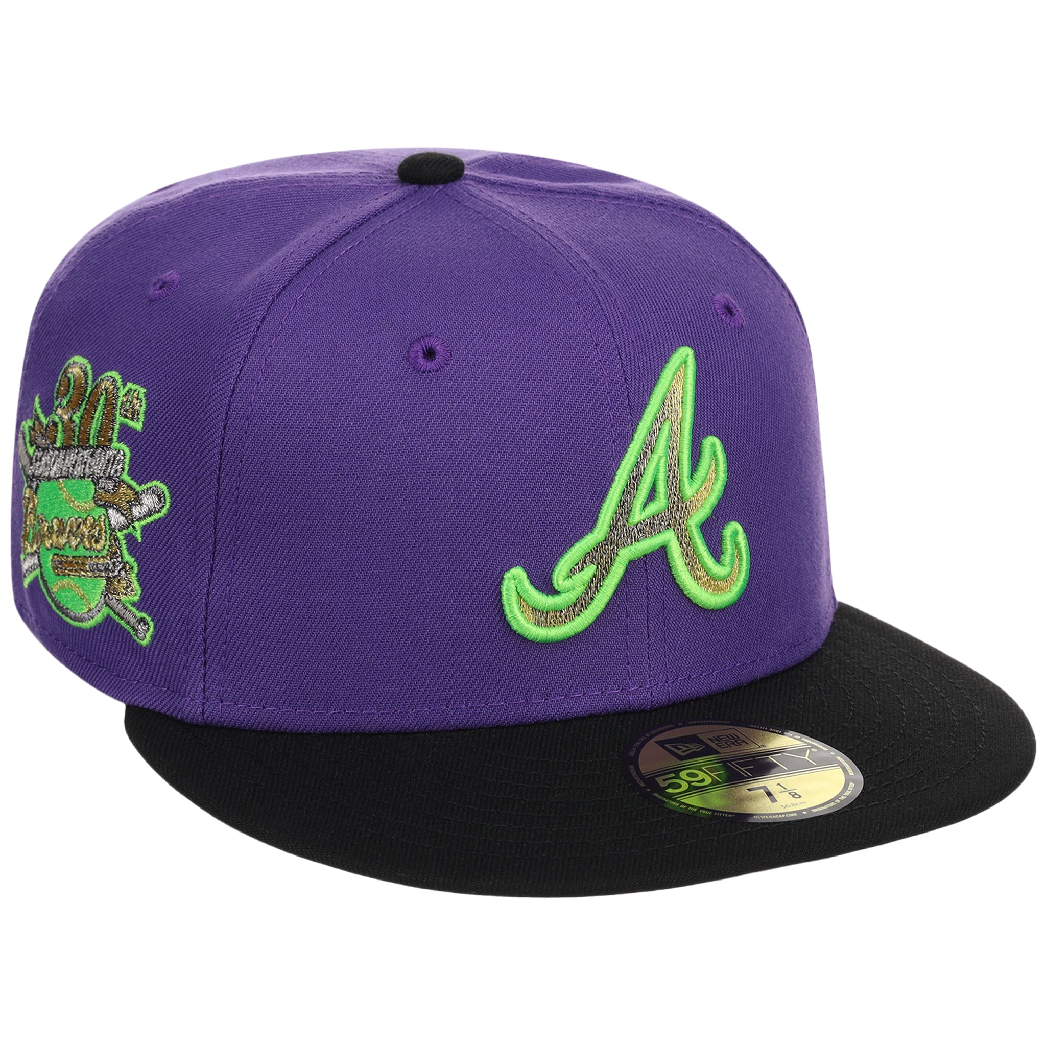 Atlanta Braves High Frequency Funk New Era 59FIFTY Purple/Black