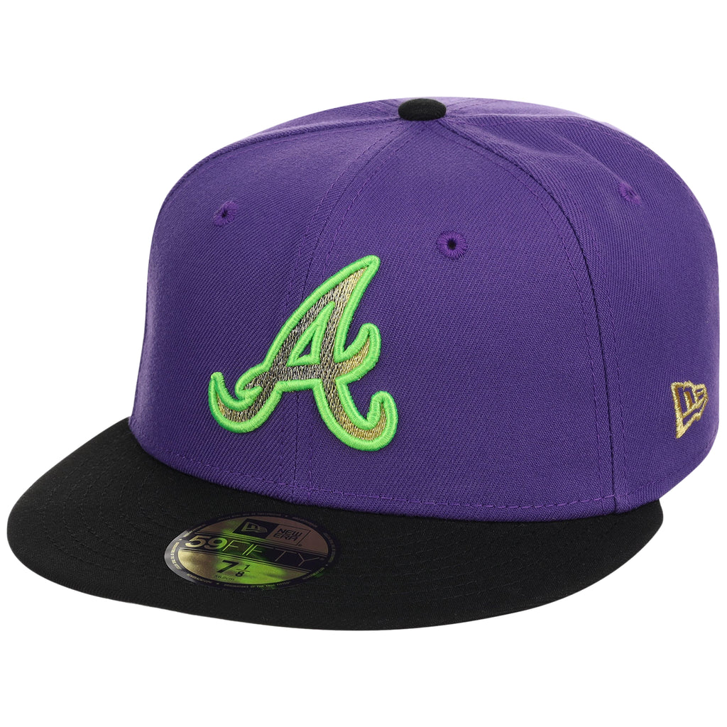 Atlanta Braves High Frequency Funk New Era 59FIFTY Purple/Black