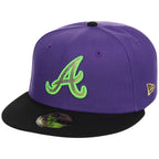 Atlanta Braves High Frequency Funk New Era 59FIFTY Purple/Black