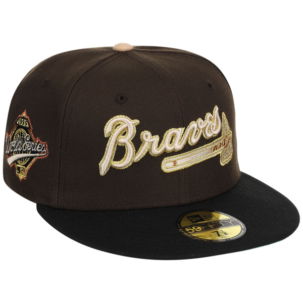 Atlanta Braves High Frequency Funk New Era 59FIFTY Walnut/Black