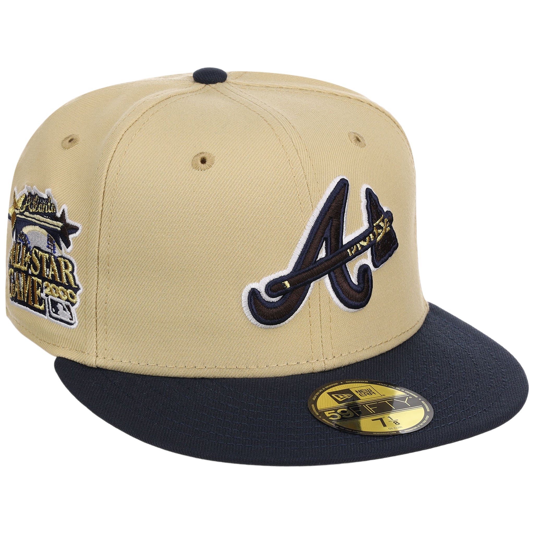 Atlanta Braves High Frequency Funk New Era 59FIFTY Vegas Gold/Navy