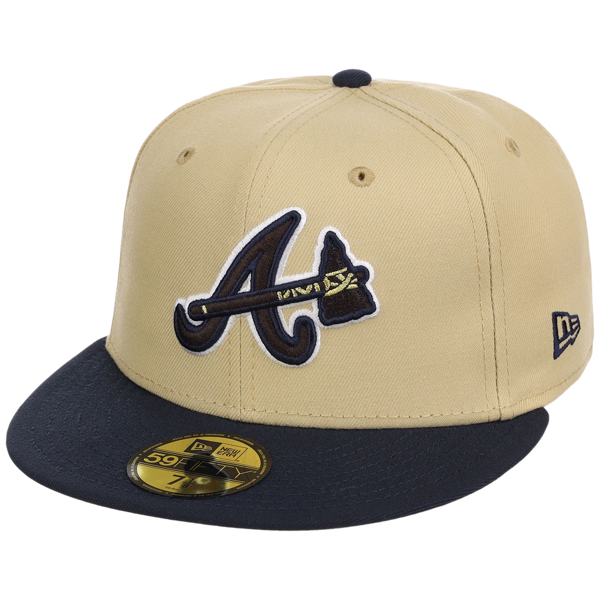 Atlanta Braves High Frequency Funk New Era 59FIFTY Vegas Gold/Navy