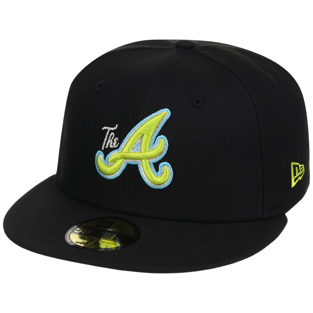 Atlanta Braves High Frequency Funk New Era 59FIFTY Black/Black