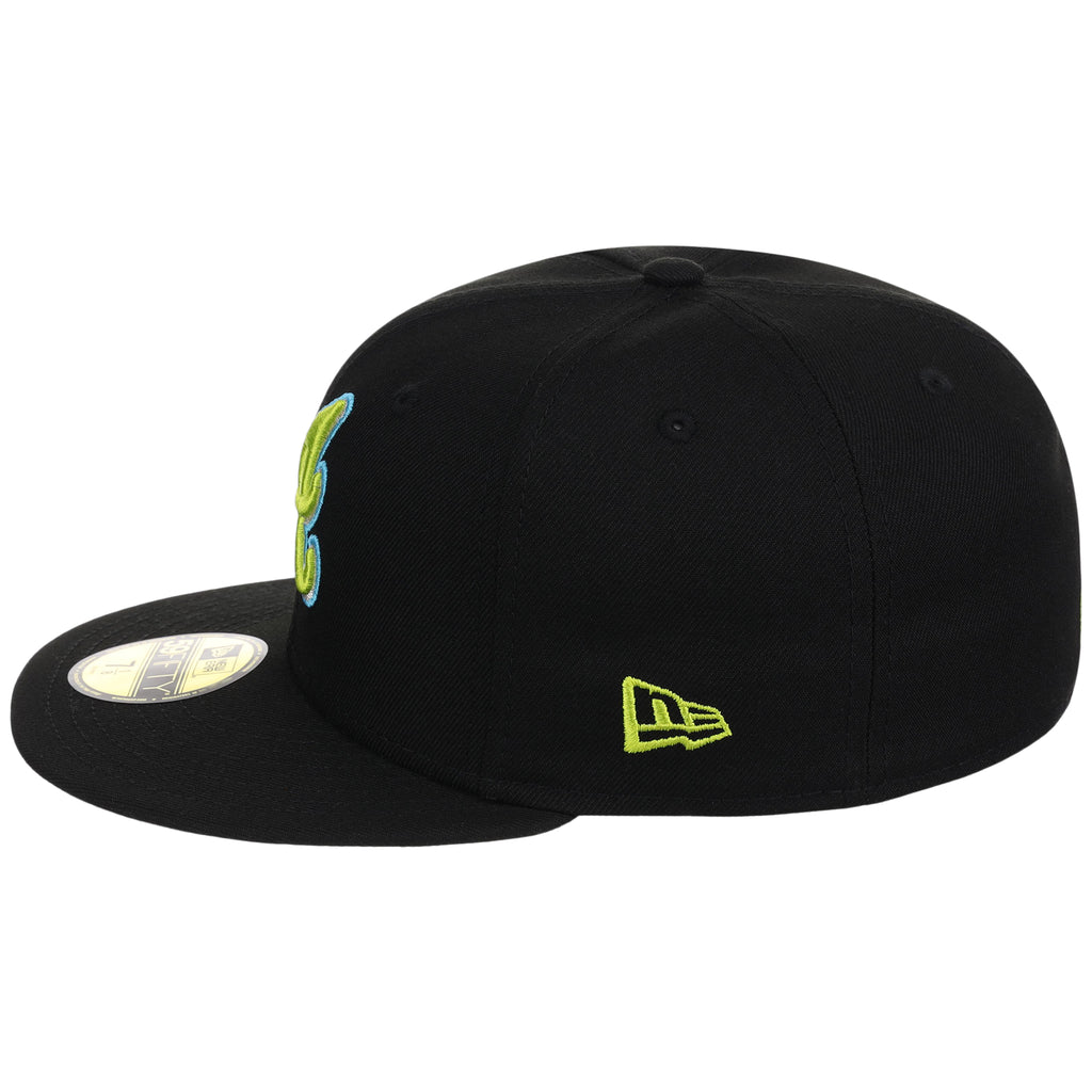 Atlanta Braves High Frequency Funk New Era 59FIFTY Black/Black