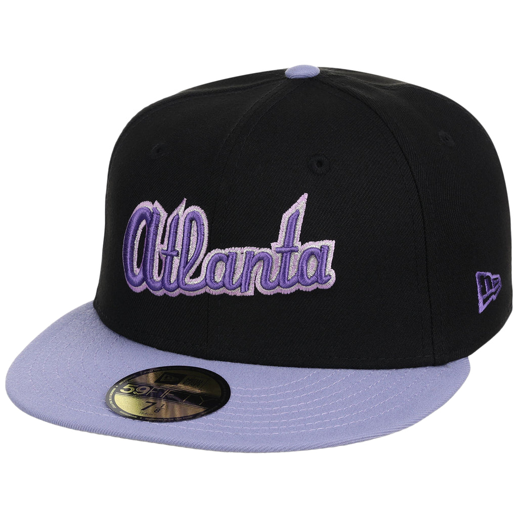 Atlanta Braves High Frequency Funk New Era 59FIFTY Black/Lavender