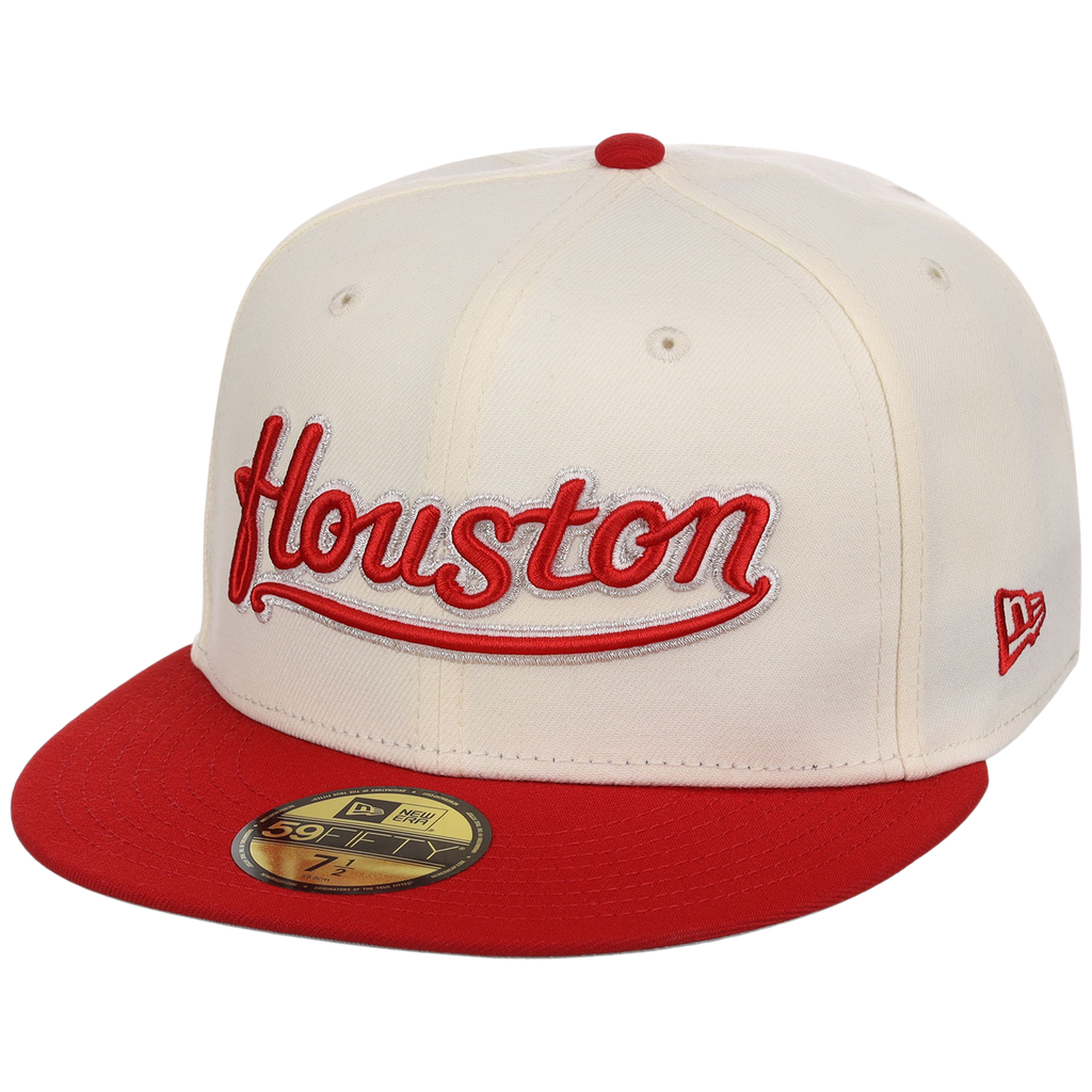 Houston Astros 'Houston' Script (Chrome/Red) Houston Crown the City New Era 59FIFTY