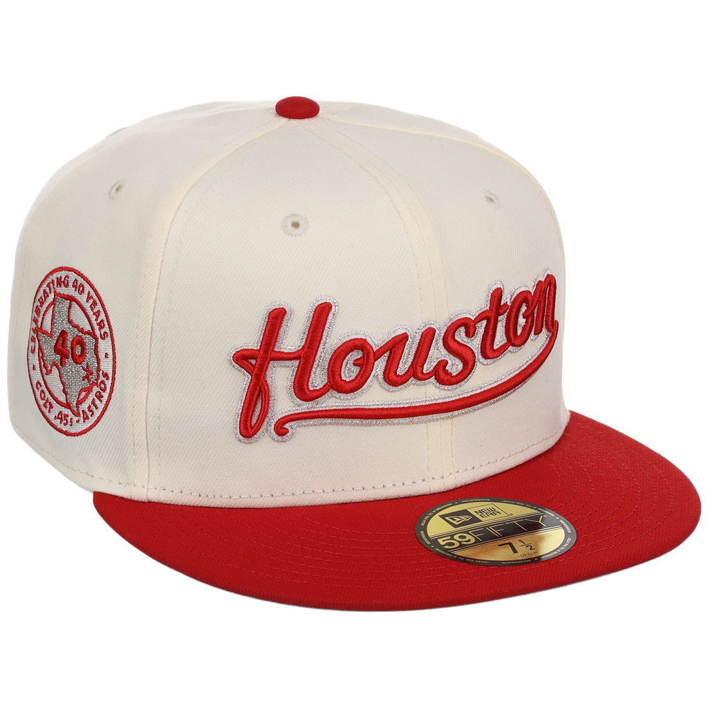 Houston Astros 'Houston' Script (Chrome/Red) Houston Crown the City New Era 59FIFTY