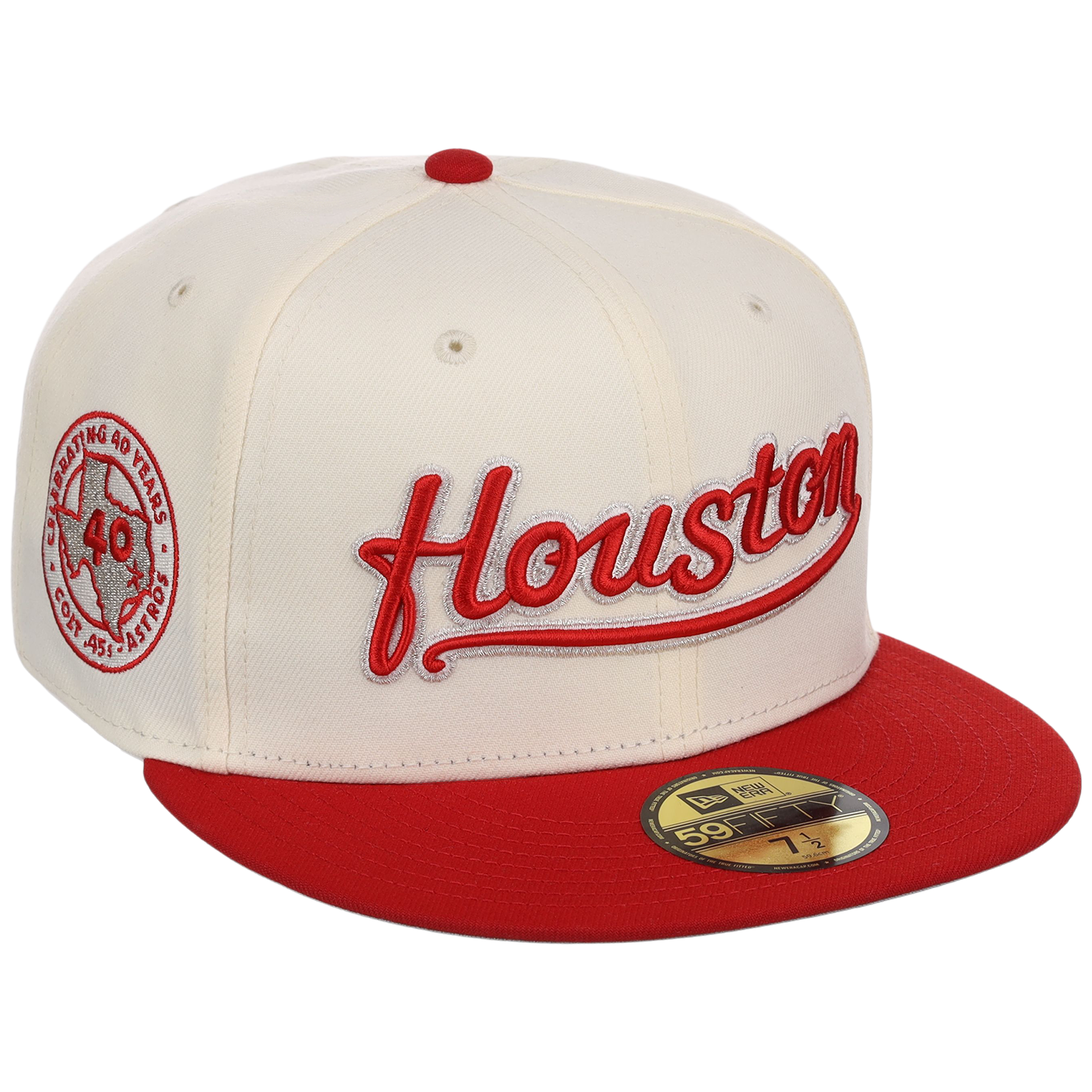Houston Astros 'Houston' Script (Chrome/Red) Houston Crown the City New Era 59FIFTY