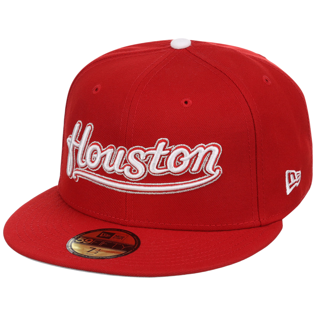 Houston Astros 'Houston' Script (Red/Red) Houston Crown the City New Era 59FIFTY