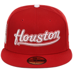 Houston Astros 'Houston' Script (Red/Red) Houston Crown the City New Era 59FIFTY