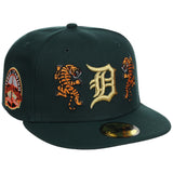Detroit Tigers Detroit Crown the City 'Double Tiger' - Dark Green 59FIFTY