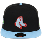 Boston Red Sox Iron Czar New Era 59FIFTY (Black/Sky Blue)
