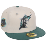 Florida Marlins MLB Cream Lichen New Era 59FIFTY