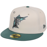 Florida Marlins MLB Cream Lichen New Era 59FIFTY