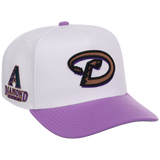 Arizona Diamondbacks Mitchell & Ness MLB 'Era Flip' Heritage Series Pro Pinch - White/Purple