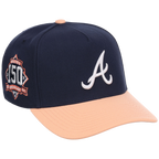 Atlanta Braves Mitchell & Ness MLB 'Era Flip' Heritage Series Pro Pinch - Navy/Peach