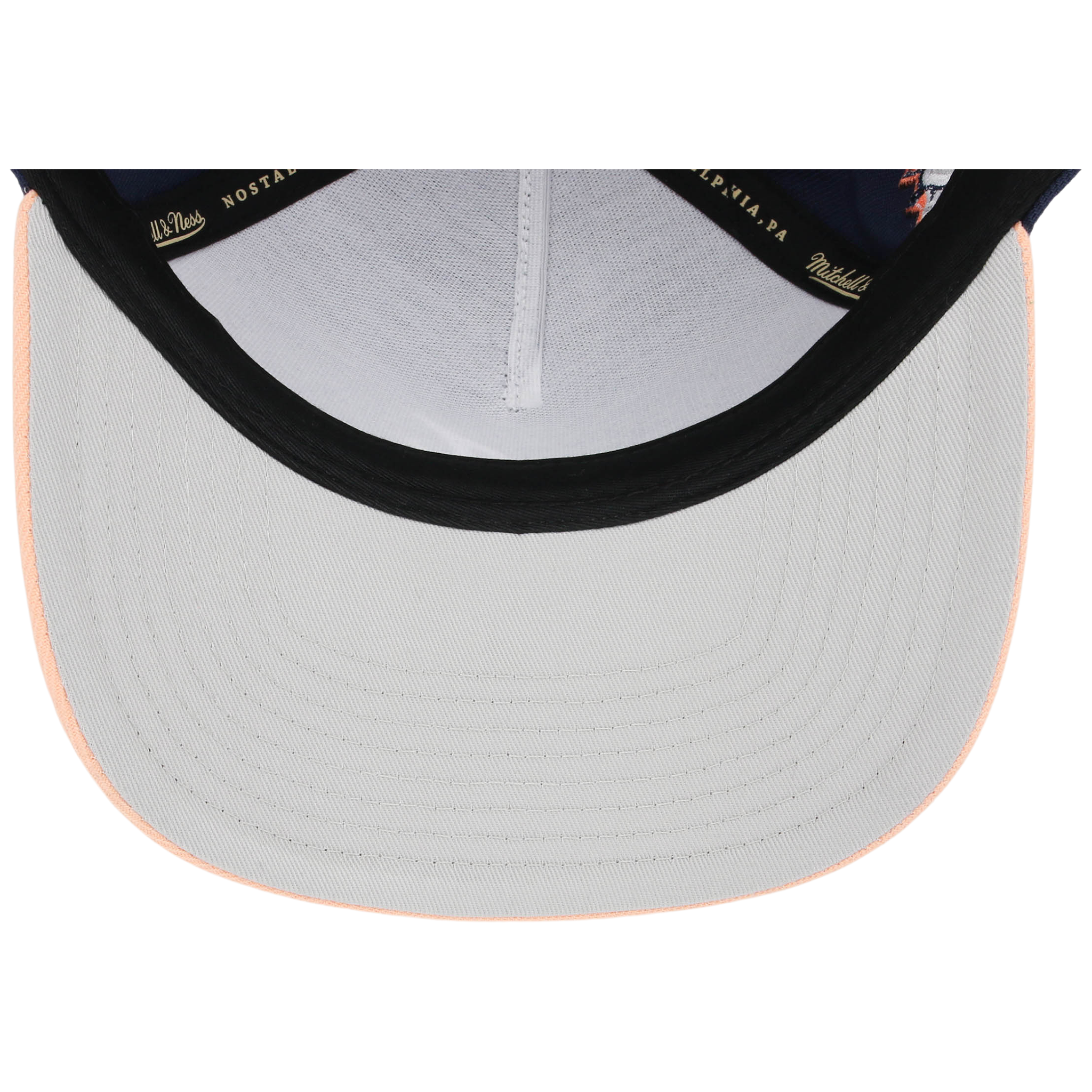 Atlanta Braves Mitchell & Ness MLB 'Era Flip' Heritage Series Pro Pinch - Navy/Peach