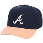 Atlanta Braves Mitchell & Ness MLB 'Era Flip' Heritage Series Pro Pinch - Navy/Peach